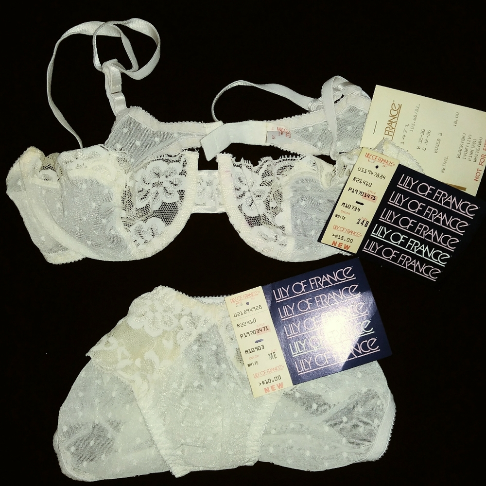 New Lilly of France Bra and Panty set 34 B